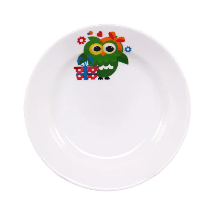 Тарелка мелкая 175 мм Совята 1 лепок Гладкий край