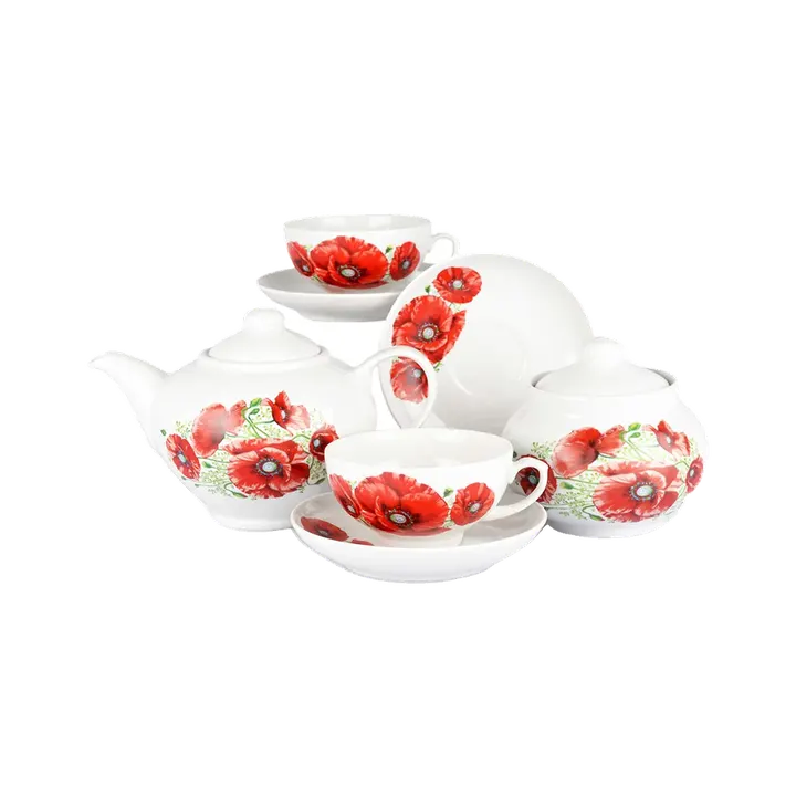 Сервиз чайный 14 пр. Маки Дачный